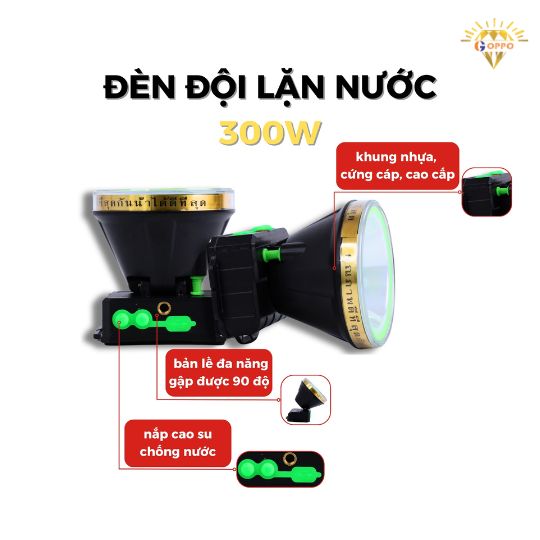 chi tiết đèn đội lặn nước 300w