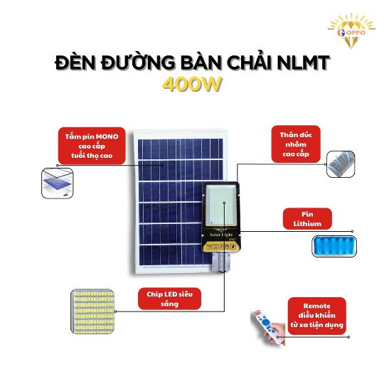 èn bàn chải năng lượng mặt trời 400W