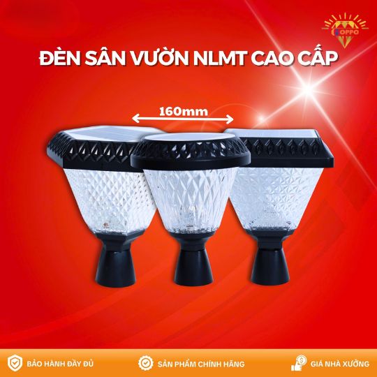 chi tiết đèn sân vườn năng lượng mặt trời