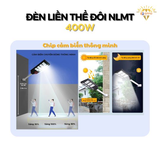 lắp đặt Đèn Liền Thể Năng Lượng Mặt Trời 400w