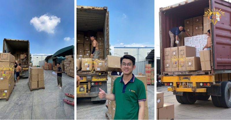 Công hàng tại xưởng Goppo