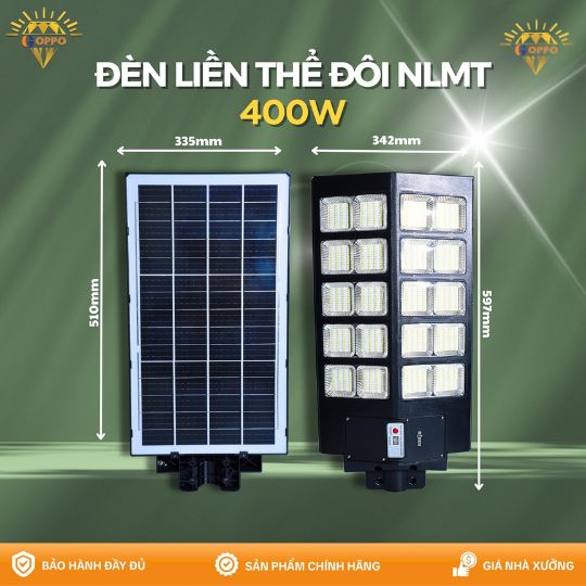 Đèn liền thể  năng lượng mặt trời 400w