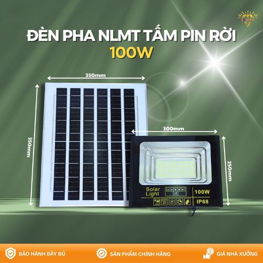 đèn led năng lượng mặt trời 100w