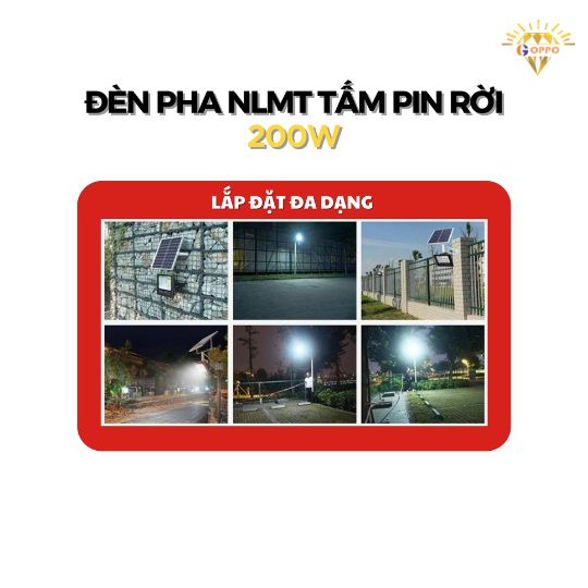 lắp đặt dễ dàng với đèn năng lượng mặt trời 200w