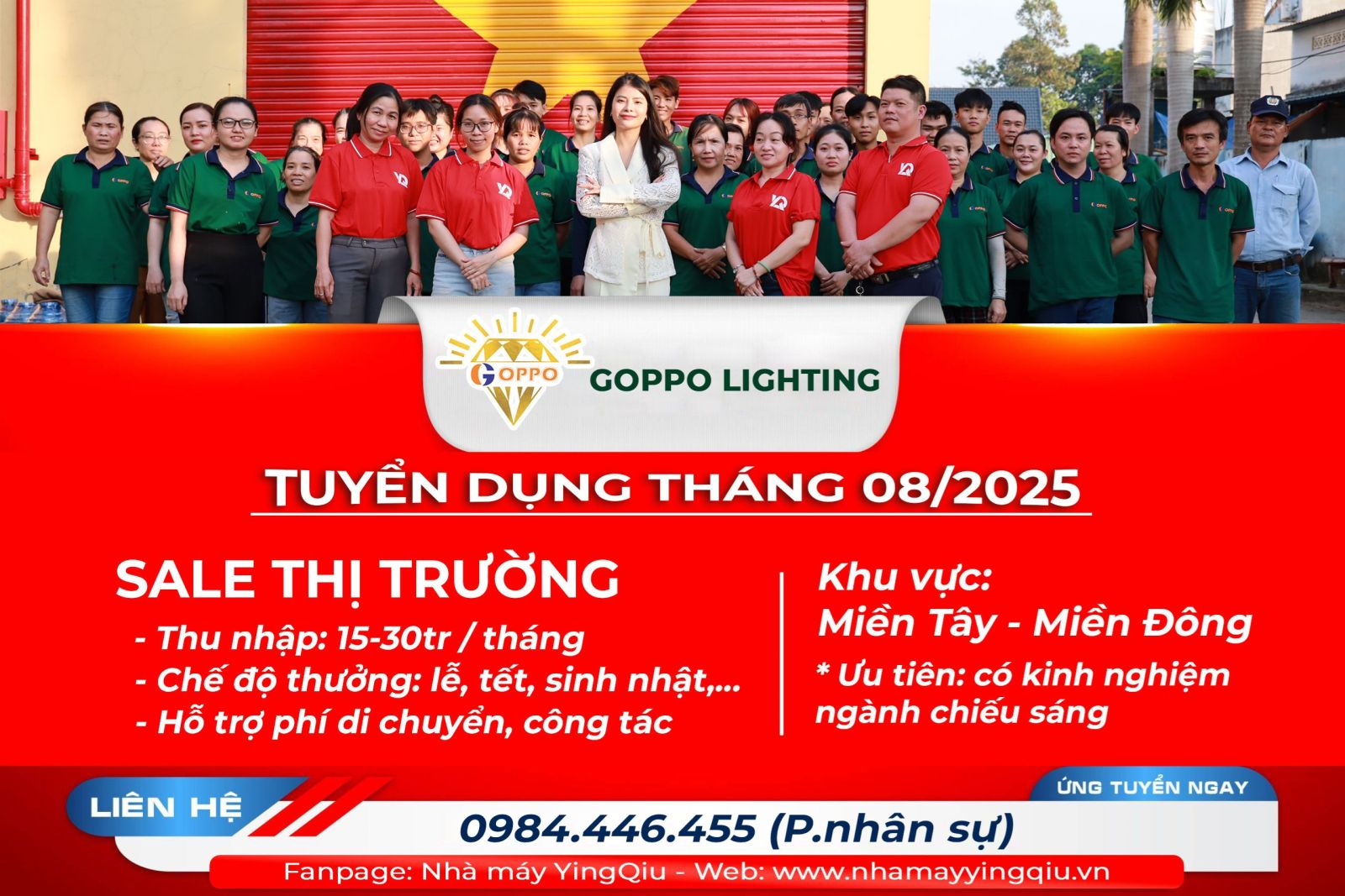 Tuyển dụng nhân viên sale thị trường goppo