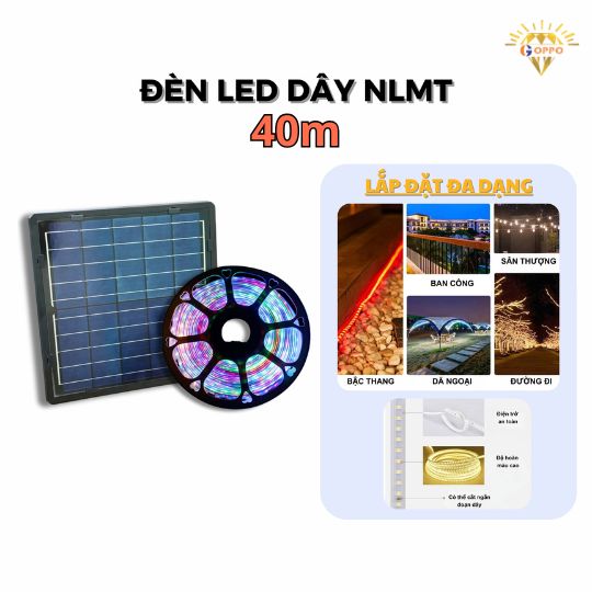 ứng dụng thực tế của đèn năng lượng mặt trời 40m