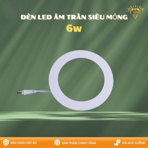 Đèn Led Âm Trần Siêu Mỏng 6W