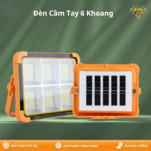 Đèn Năng Lượng Mặt Trời  Cầm Tay 6 Khoang