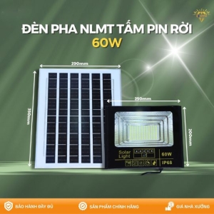 Đèn Pha Năng Lượng Mặt Trời 60w