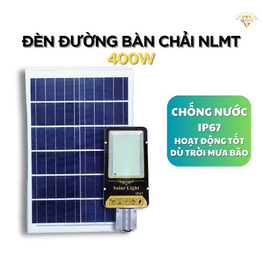 Đèn Bàn Chải Năng Lượng Mặt Trời 400w