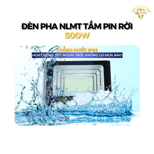 Đèn Pha Năng Lượng Mặt Trời 500w